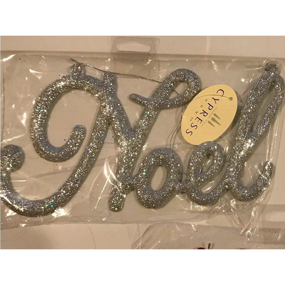 Cypress Silver Glitter Noel Decoration